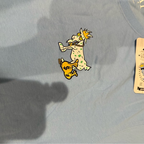 GOAT Light Blue Men's Short Sleeve Tee - Picture 4 of 5